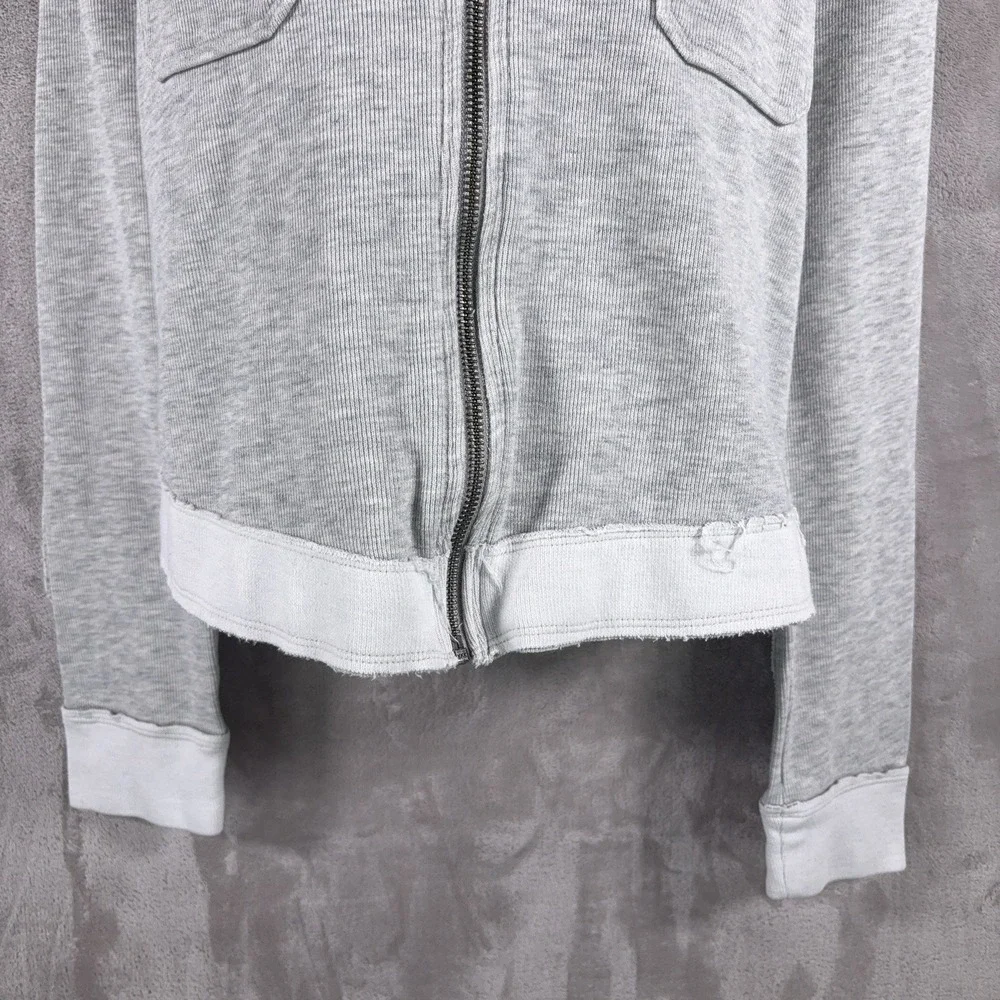 Free People Sydney Zip Hoodie Womens XS Gray Full Zip Hooded Sweatshirt Casual